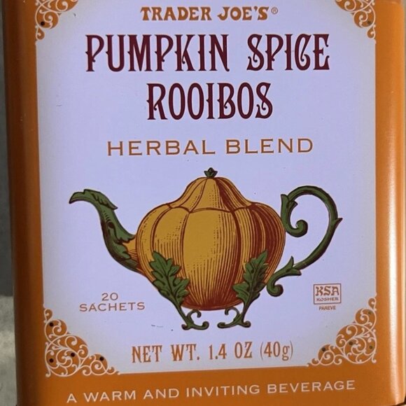 Set of 2 Pumpkin Spice Rooibos Herbal Blend New in Sealed Tin - Picture 3 of 5